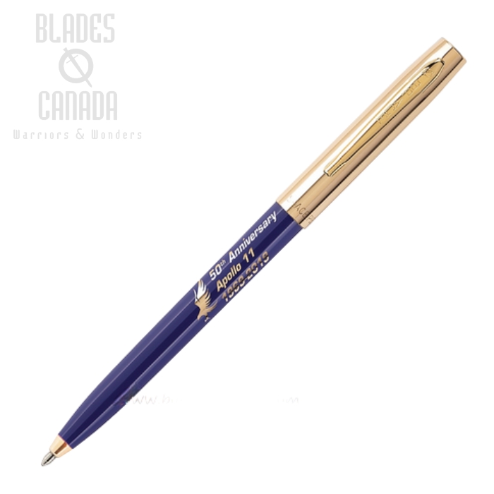 Fisher Space Pen Apollo 11 Cap-o-Matic Pen, Blue/Gold, FP775G-50-BL